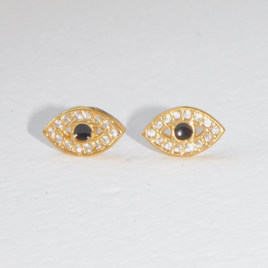 Black Evil Eye Studs