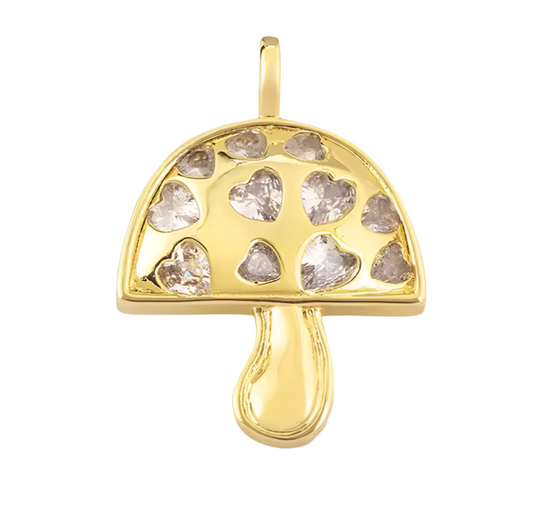 Heart Mushroom Charm