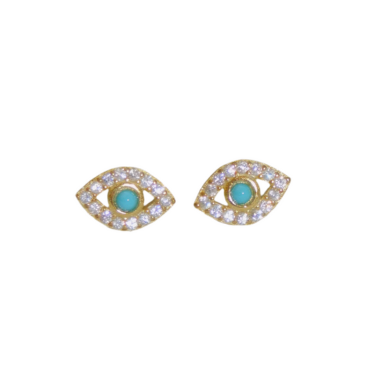 Turquoise Evil Eye Studs