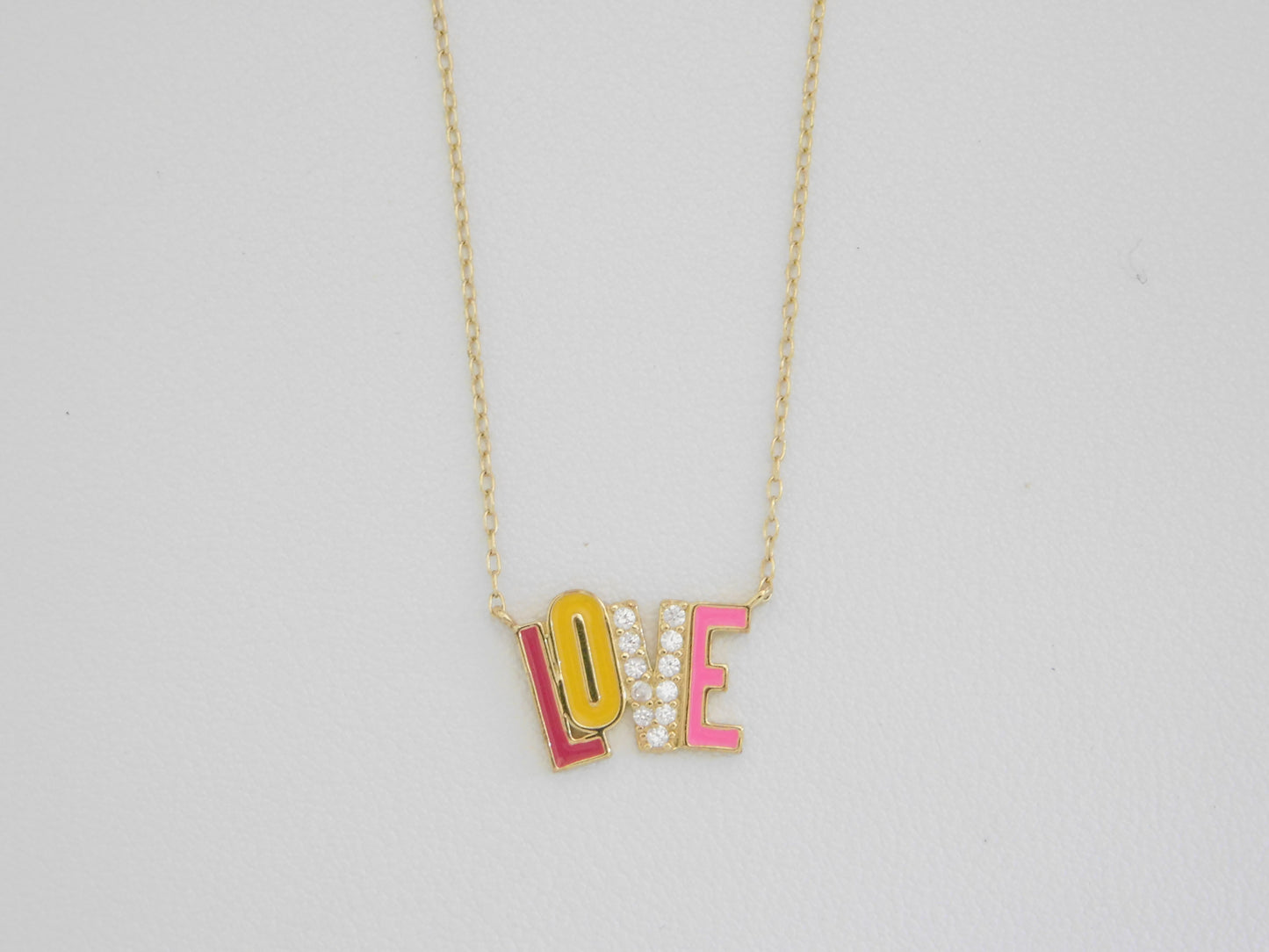 Enamel Love Necklace