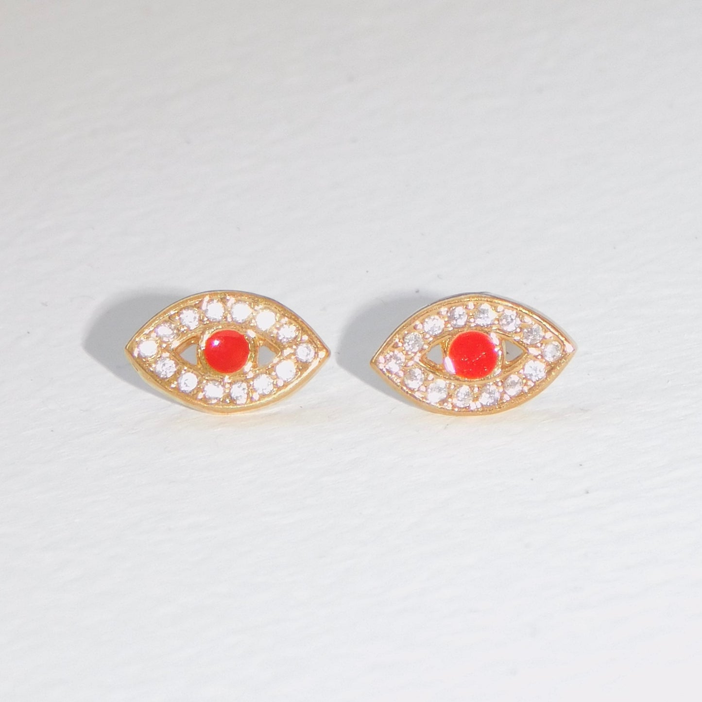 Red Evil Eye Studs
