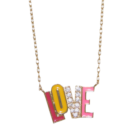 Enamel Love Necklace