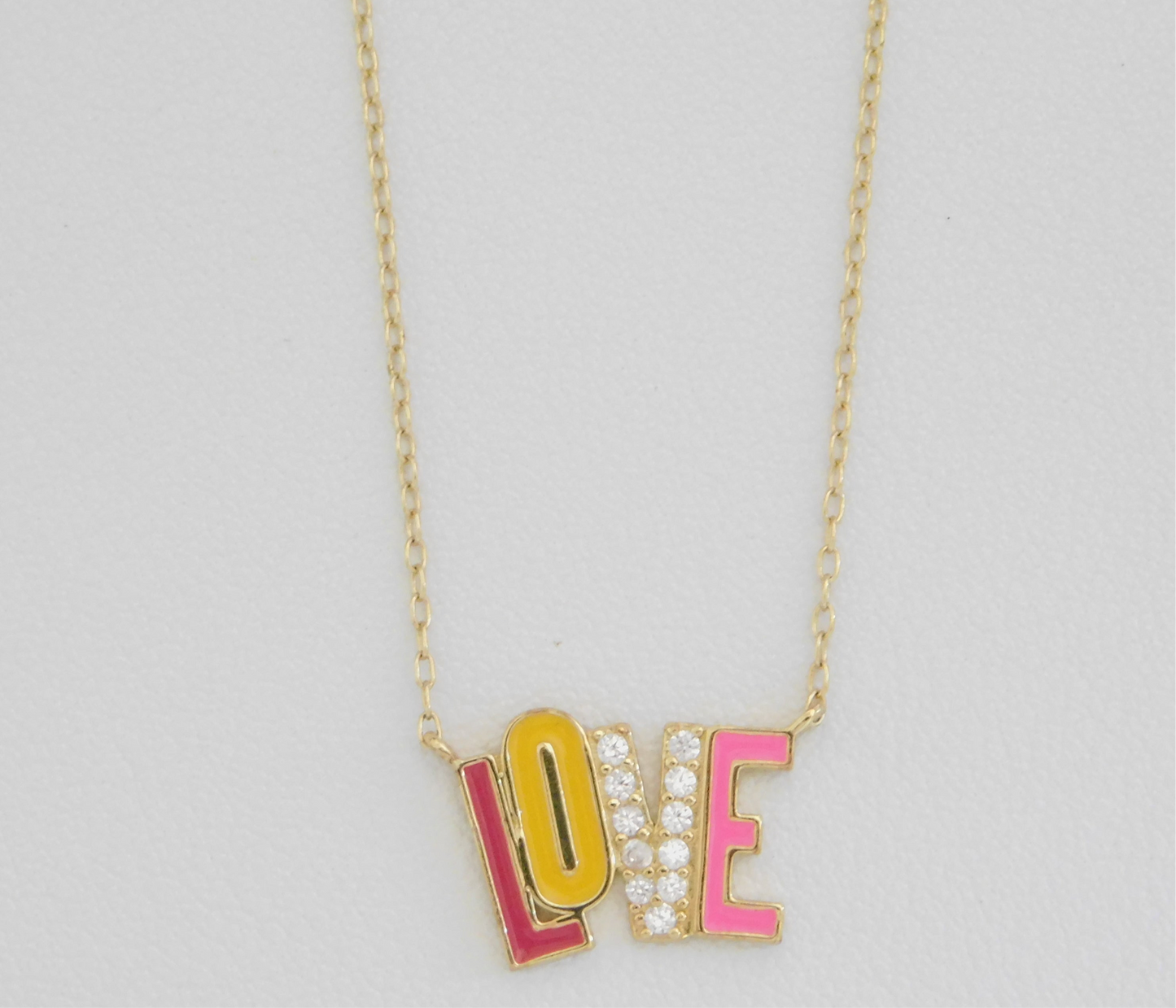 Enamel Love Necklace