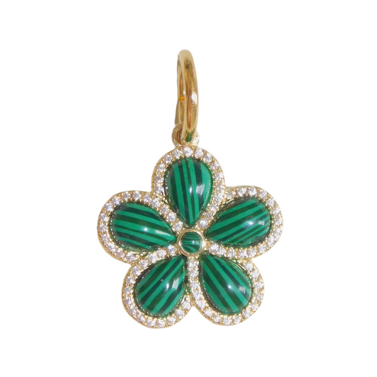 Green Flower Charm