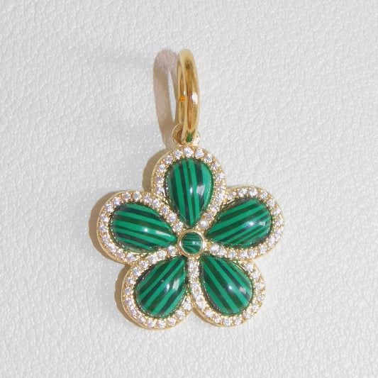 Green Flower Charm
