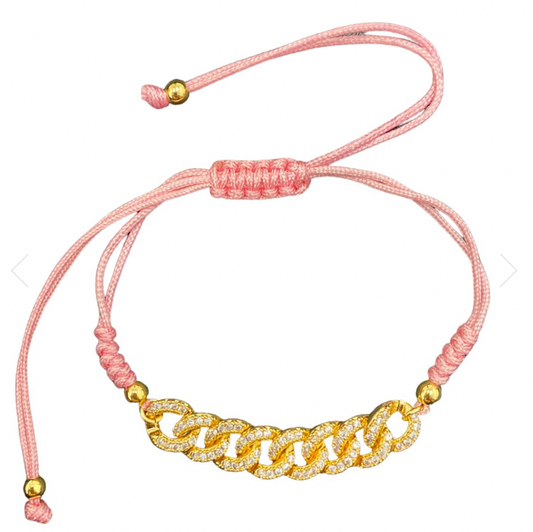 CZ Link Rope Bracelet