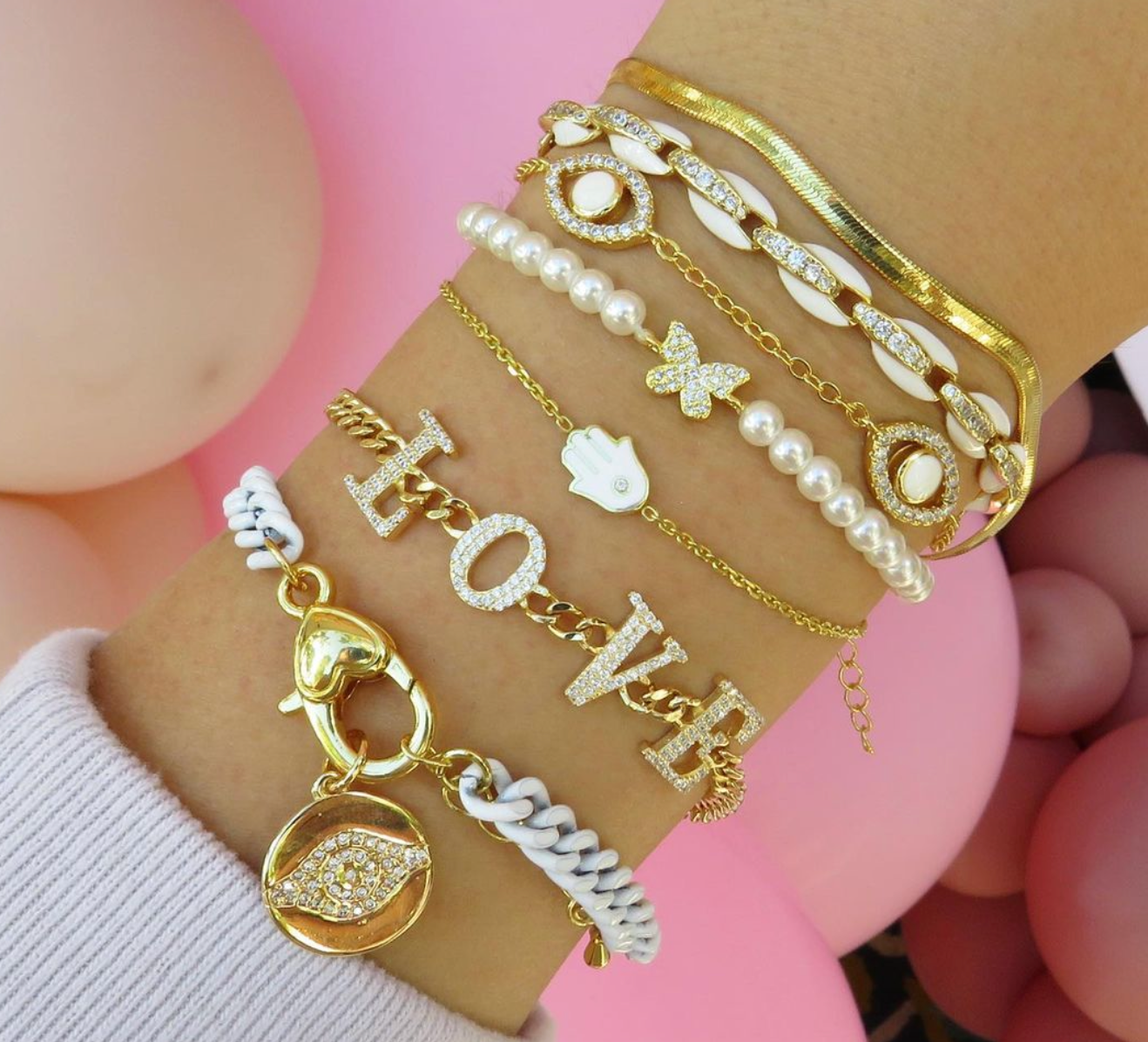 White Enamel Bracelet