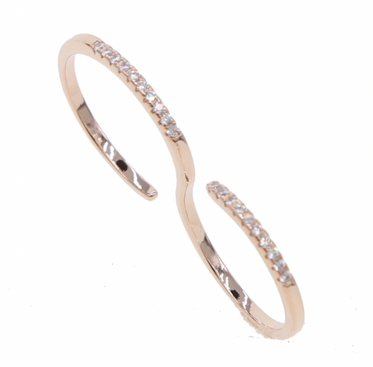 Double Finger Rose Gold Ring
