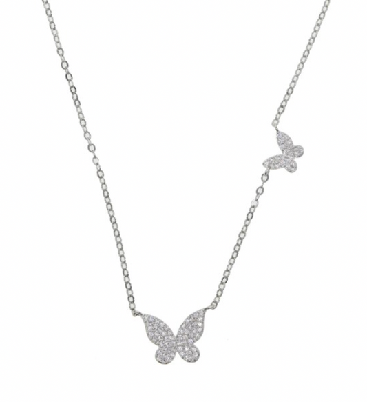 Double Butterfly Necklace