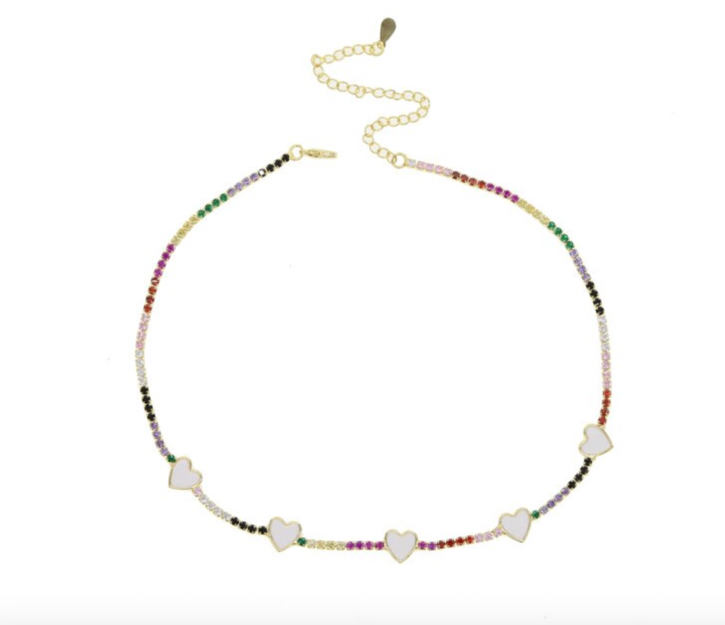 Rainbow Heart Necklace