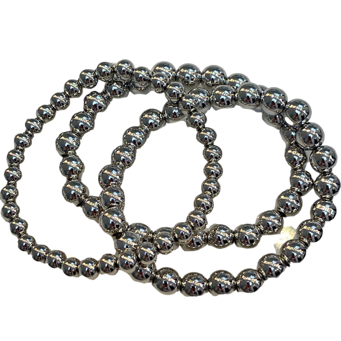 Silver Beaded Bracelets