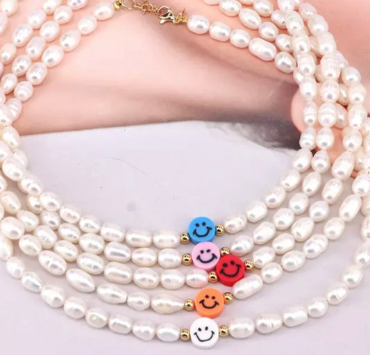 Pearl Smiley Necklace