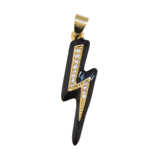 Enamel Lightning Charm