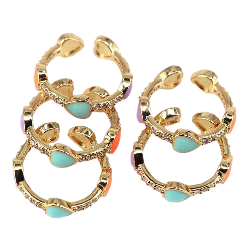 Enamel Heart Ring