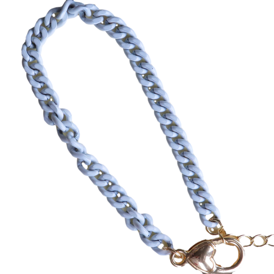 Enamel Chain Locket Bracelet