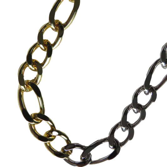 Two Toned Cuban Link Necklace