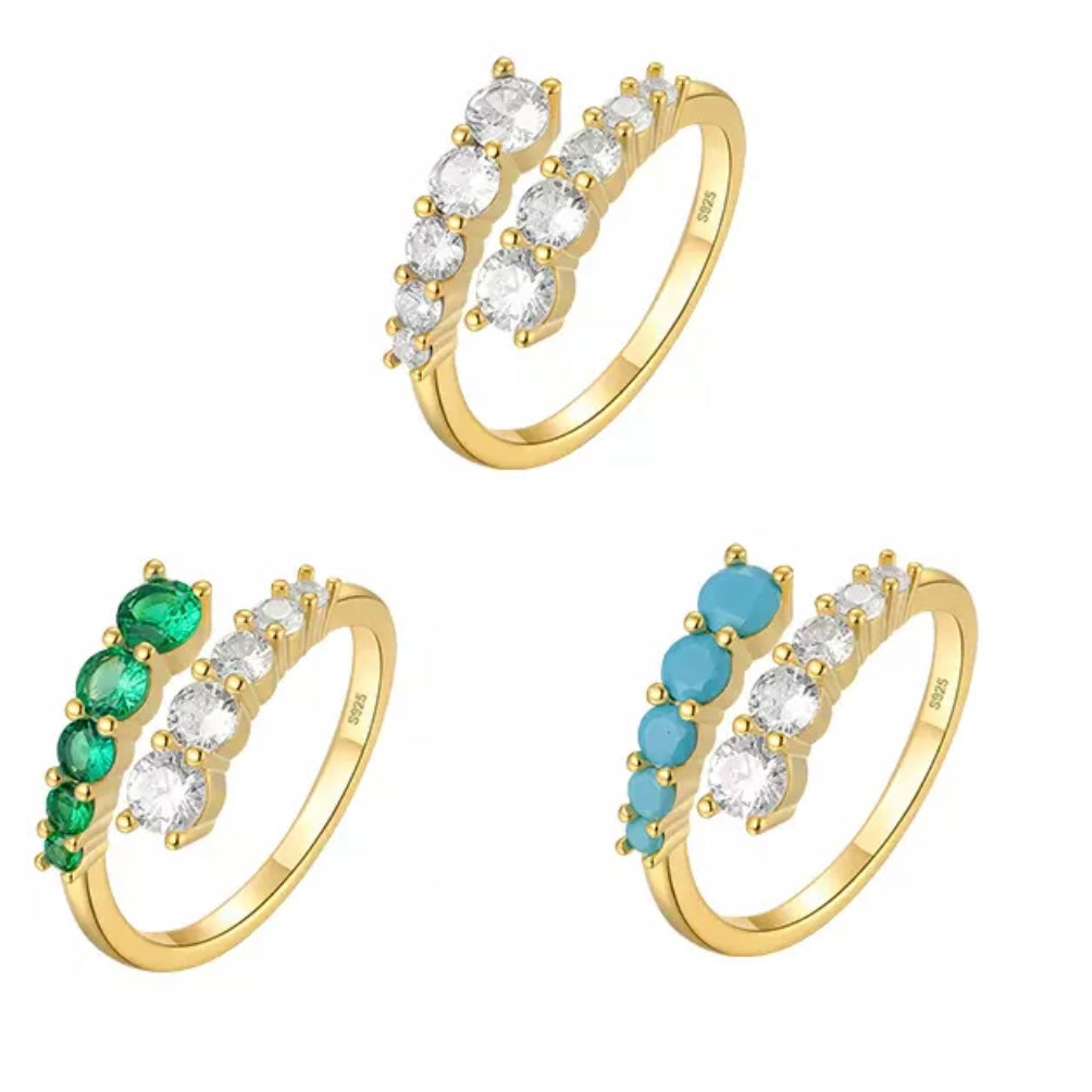 Gemstone Twist Ring