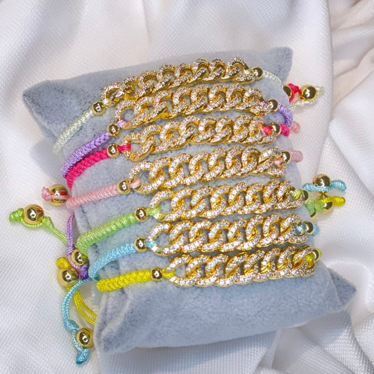 CZ Link Rope Bracelet