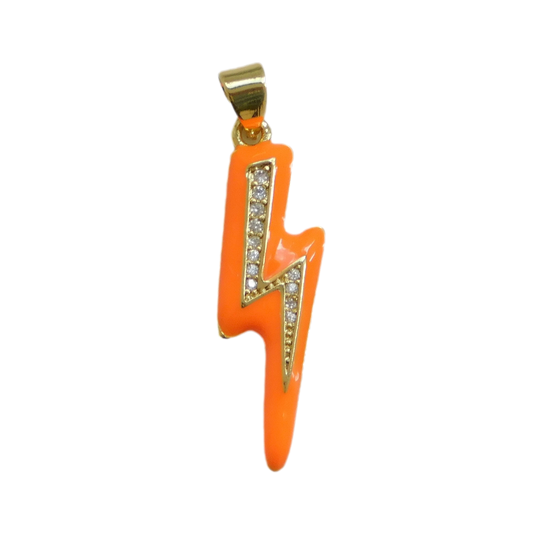 Enamel Lightning Charm