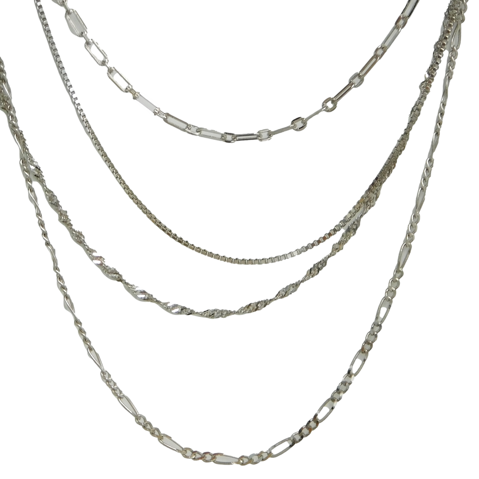 4 in 1 Silver Necklace