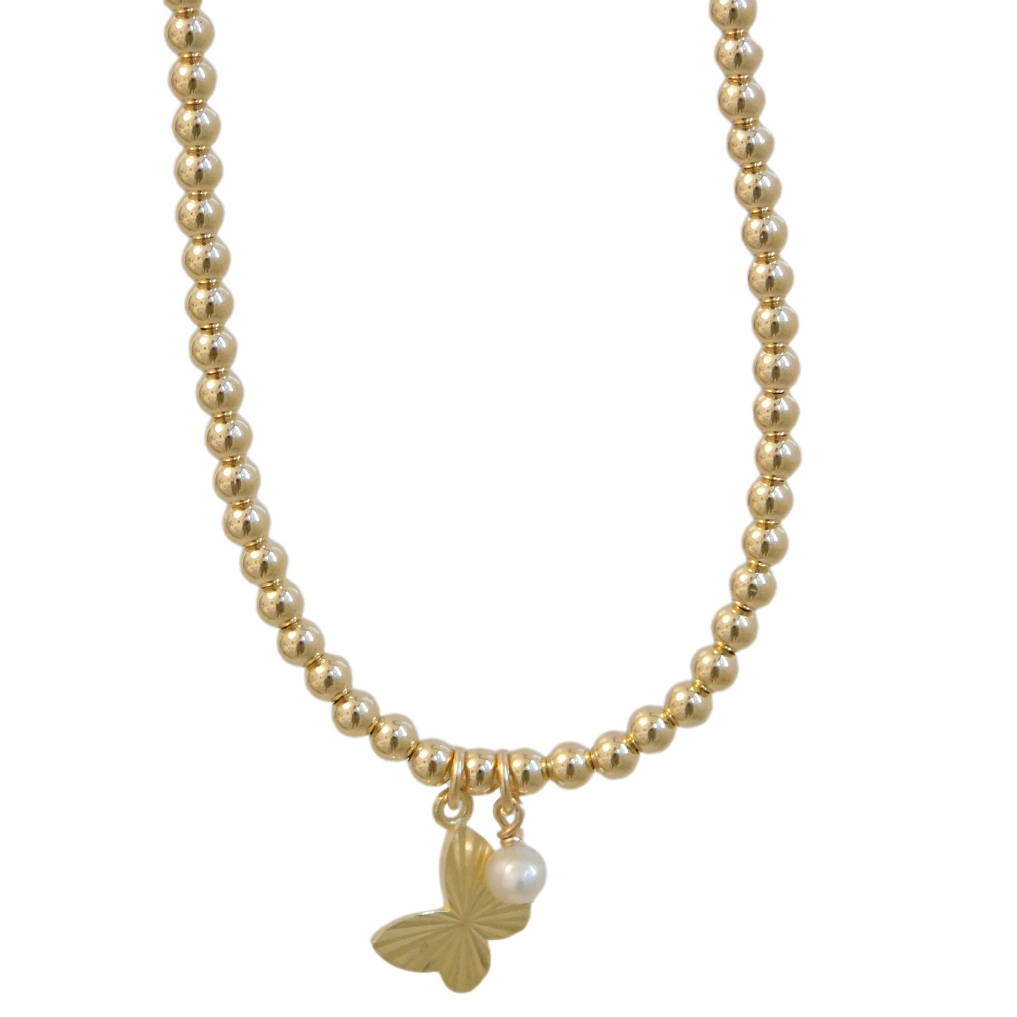 Butterfly Pearl Necklace