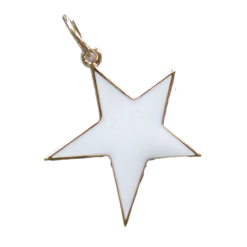 White Jumbo Star Charm