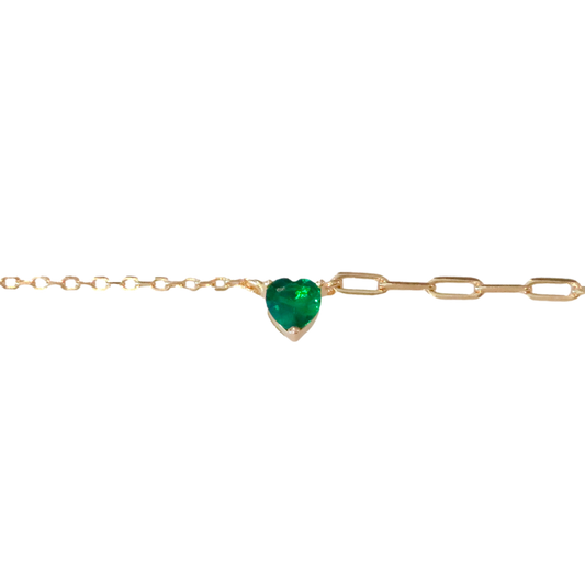 Emerald Heart Necklace