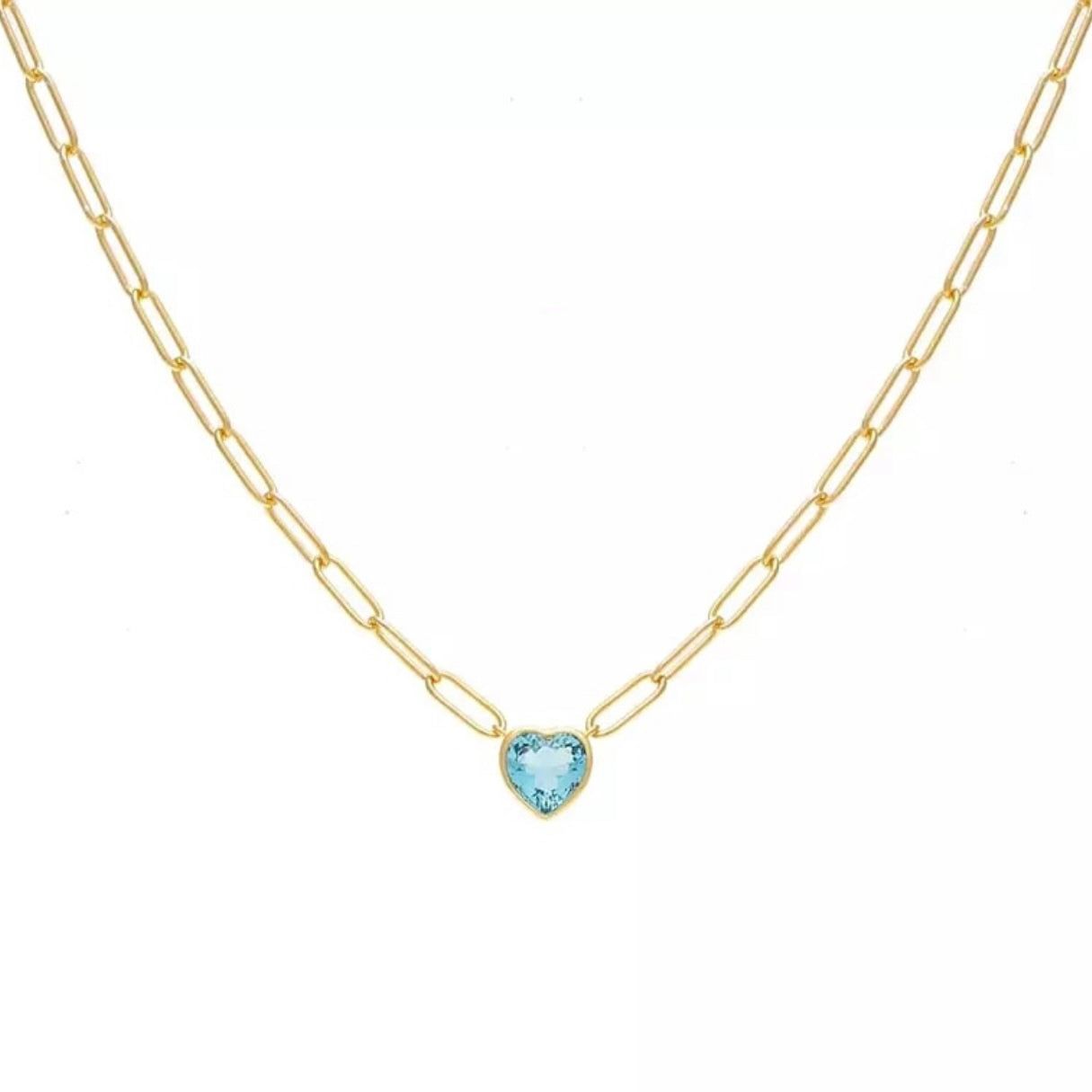 Gemstone Heart Necklace