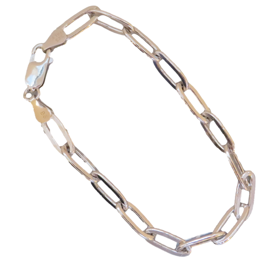 Silver Paperclip Bracelet