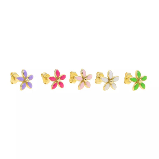 Enamel Flower Studs