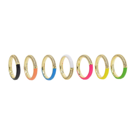 Half Enamel Band by