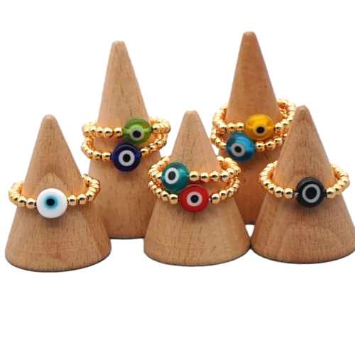 Evil Eye Beaded Rings