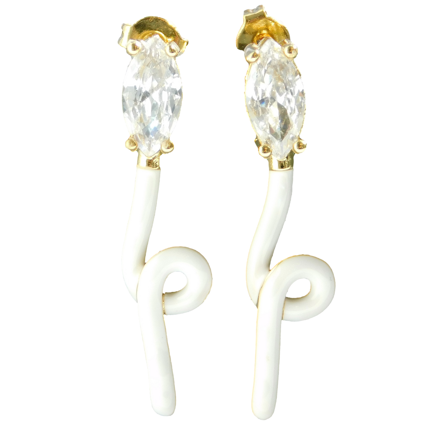 Enamel Snake Earrings