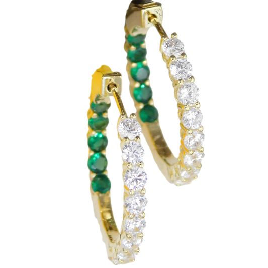 Gemstone Eternity Hoops