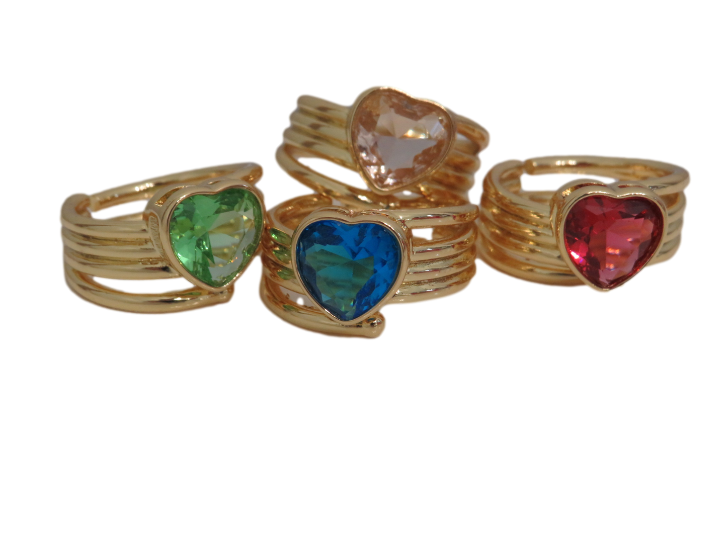Spiral Heart Rings