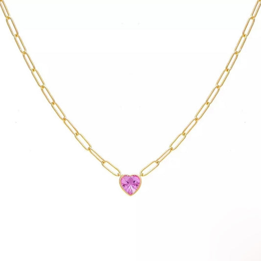 Gemstone Heart Necklace