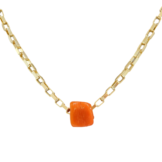 Orange Stone Necklace
