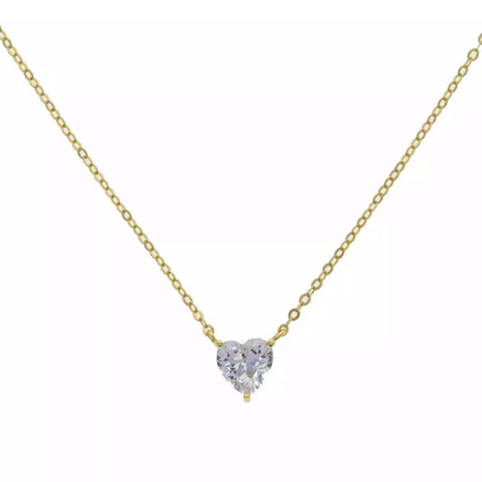Solitaire Heart Necklace