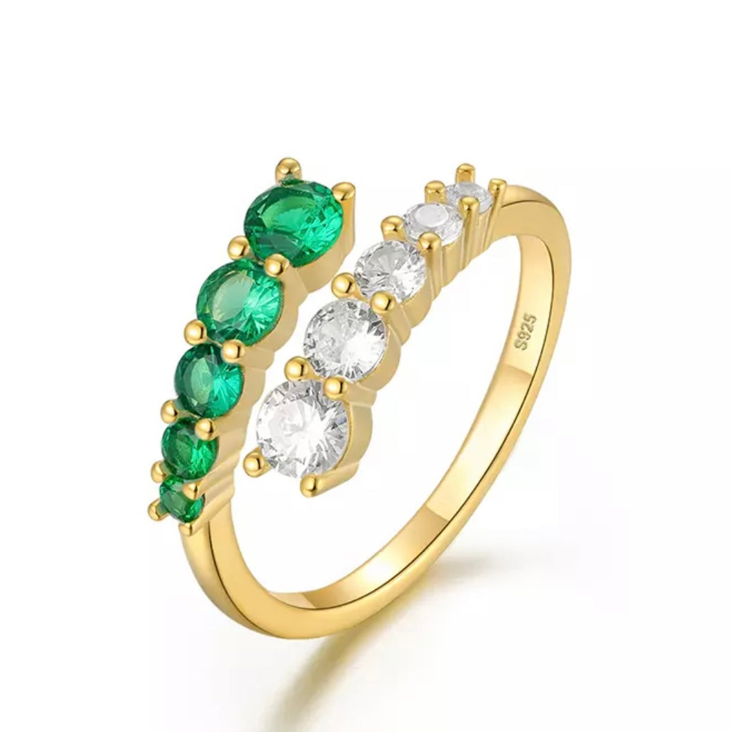 Gemstone Twist Ring