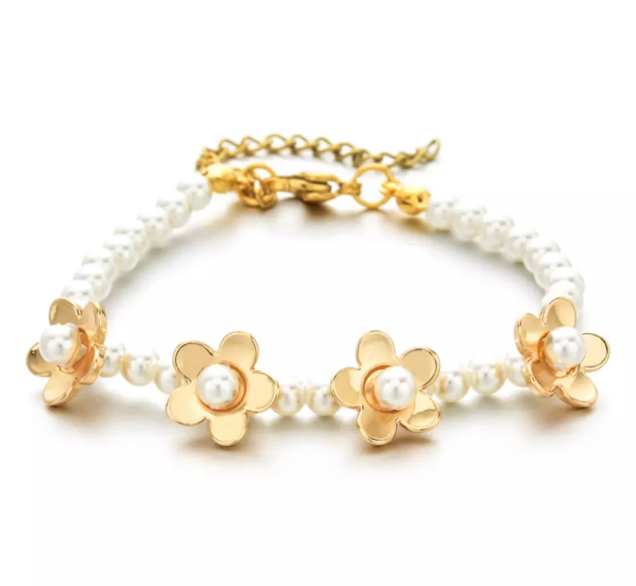 Flower Pearl Bracelet