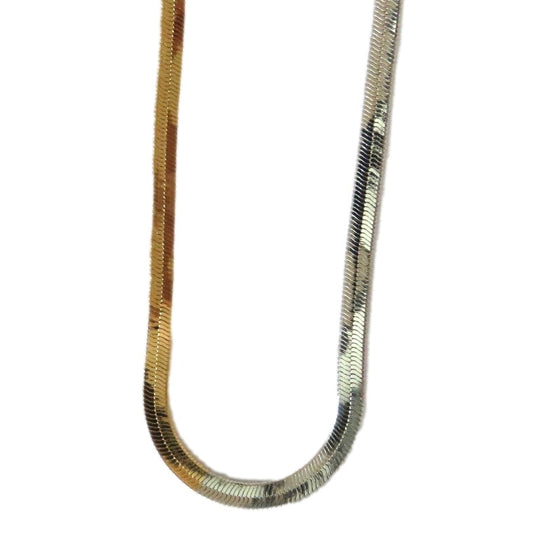 Two Tone Herringbone Necklace