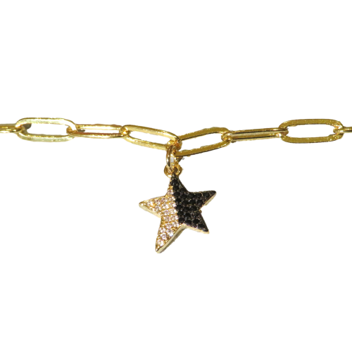 Black and White Star Necklace