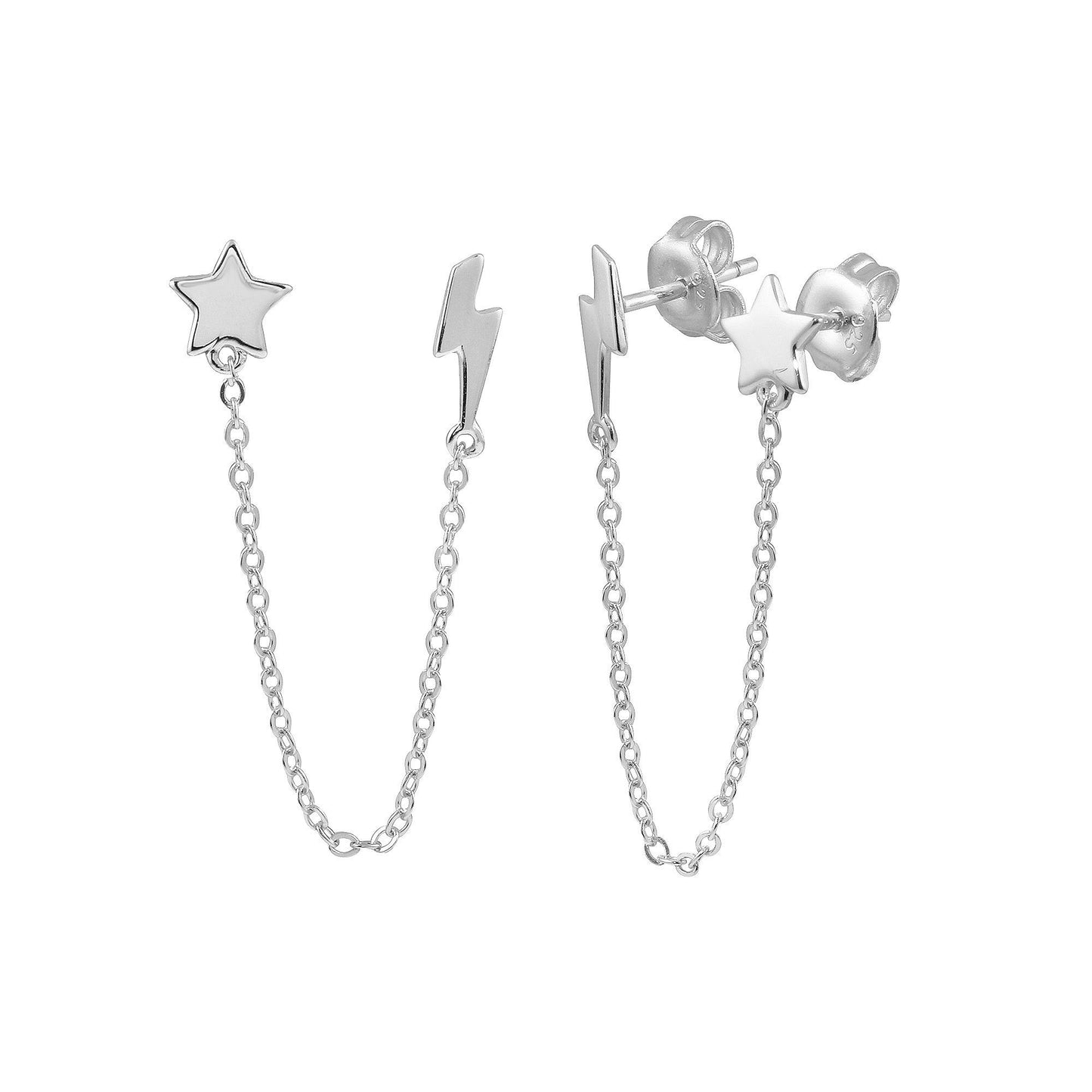 Star Lightning Chain Earrings