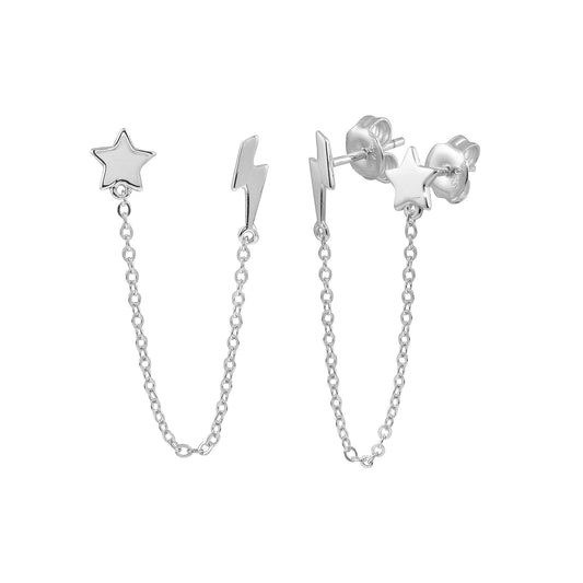 Star Lightning Chain Earrings