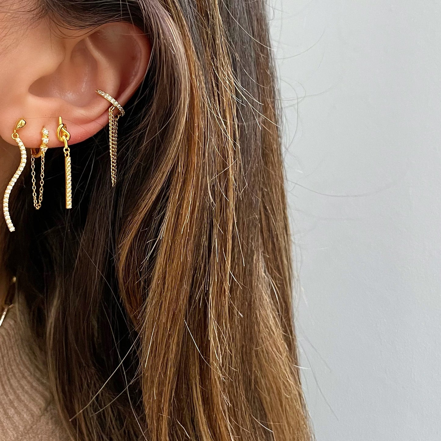 Knotted Bar Earrings