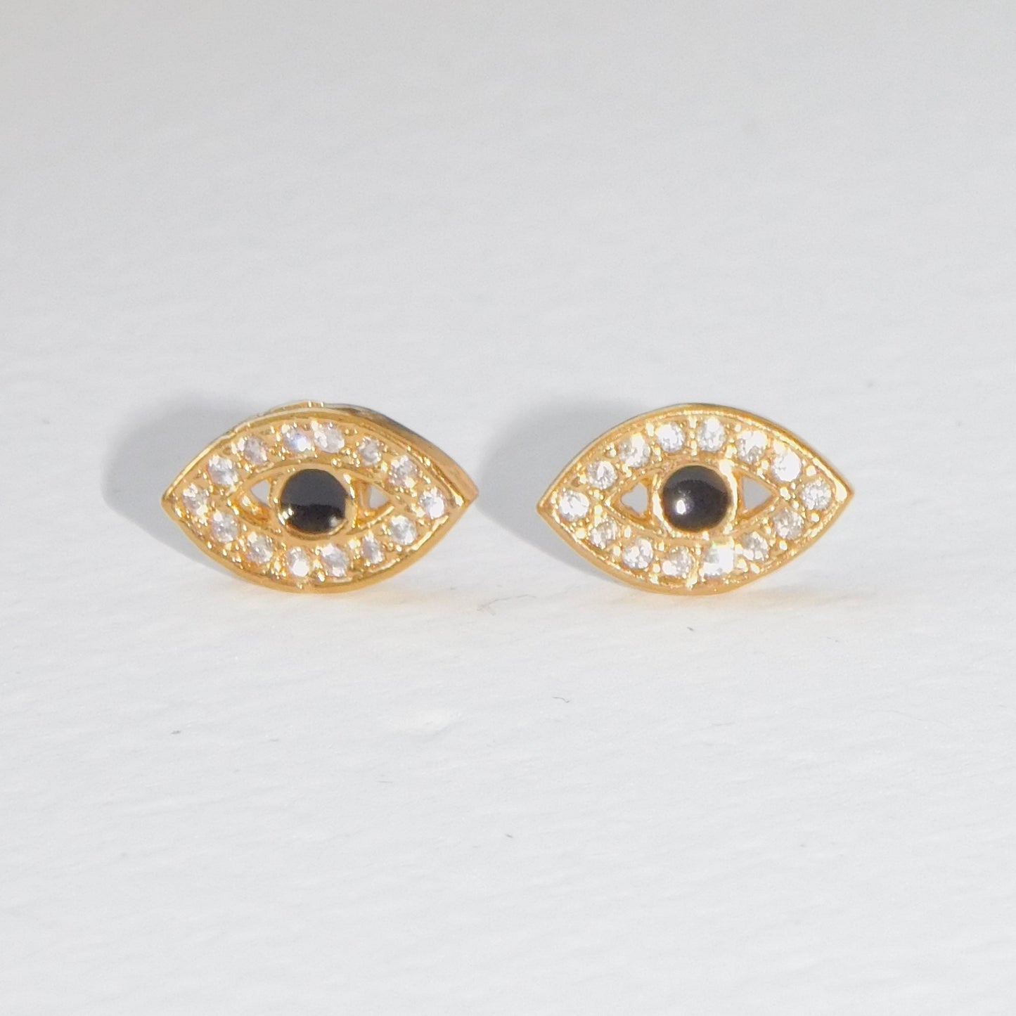 Black Evil Eye Studs