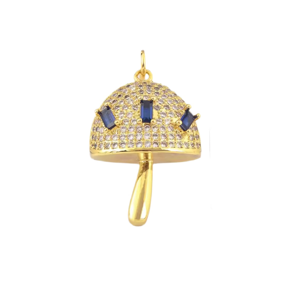 Blue Stone Mushroom Charm