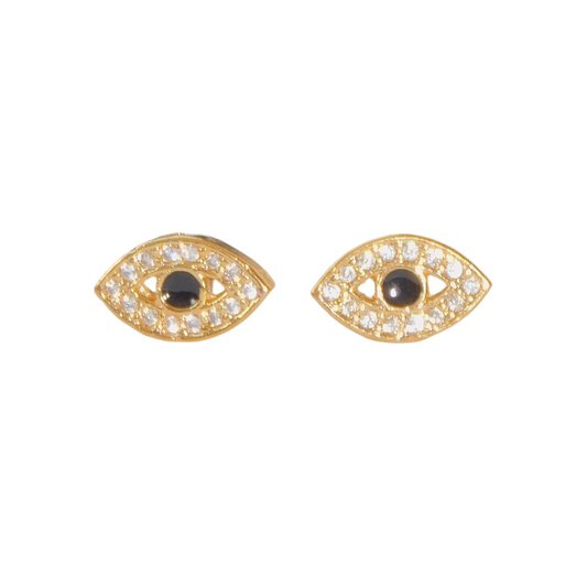 Black Evil Eye Studs