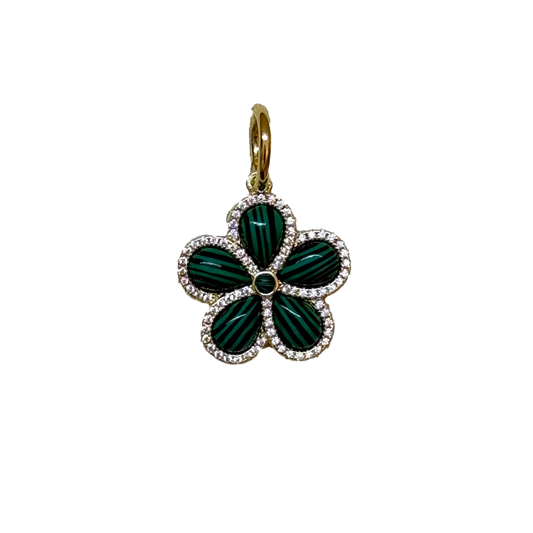 Green Flower Charm