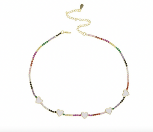 Rainbow Heart Necklace